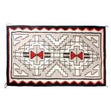Navajo Ganado Style Pattern Wool Trading Post Rug