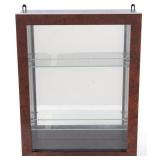 Burl Mirror Backed Wall Display Case