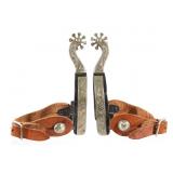Colorado Silver Mounted Spurs With Leather Straps