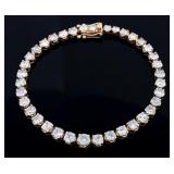 EXCELLENT 9.83 ct. Diamond & 14K Gold Bracelet