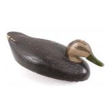 Hand Carved Wild Fowler Black Duck Decoy