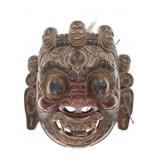 19th C. Tibetan Mongolian Mahakala Mask w/ Proven.