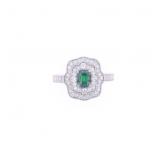 GIA Color Change Alexandrite VS1 Diamond Plat Ring
