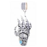 Navajo Richard Singer Sterling Bear Claw Pendant