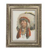 David H. Miller (1918-2022) Black Elk Portrait