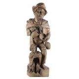 Ca. 1900 Folk Art "Traveler" Barefoot Carving