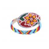 Mexican Huichol Tribe Beaded Egg & Cuff Bracelet