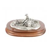Don Polland "Getting Acquainted" Pewter Sculpture