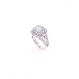 Brilliant AIGL Diamond 10k White Gold Ring