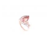 5.11ct Morganite & Diamond 14k Two Tone Gold Ring