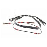 Flat & Round Braided Leather Beaded Hatbands