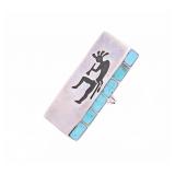 Navajo Sterling Silver Turquoise Kokopelli Ring