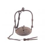 French Cast Iron Whale Oil Lamp Late 19th C.