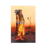 Mandan Warrior Original Oil by John David Chapman