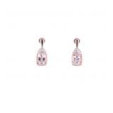 3.88ct Morganite & VS2 Diamond 14k Gold Earrings