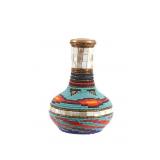 Kathleen Kills Thunder Beaded Cedar Candle Holder