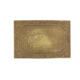 Antique Importers "Wagon Train" Brass Buckle