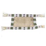 Ca. 1870 Sioux Beaded Buffalo Hide Saddle Blanket