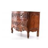 18th C. French Provincial Louis XV Walnut Commode