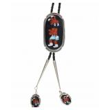Zuni Bev Etsate Multi Stone Inlay Kachina Bolo Tie