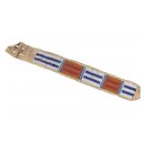 19th-century Sioux Beaded Buffalo Hide Drop