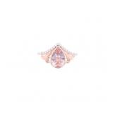 1.62ct Morganite Diamond 14k Two Tone Gold Ring