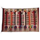 Ca. 1950-1960 Navajo Yei Lukachukai Large Rug