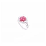 AIG Beautiful 4.15 CTW Ruby & .73 CTW Diamond Ring