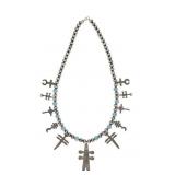 Isleta Dragonfly Hubbell Turquoise Beads Necklace