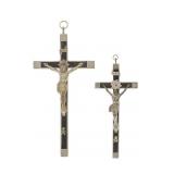 Antique Nickel Silver & Bronze Catholic Crosses