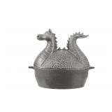 Cast Iron Dragon Lid Range Steamer c. 1970-1980s