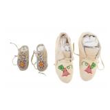 Vintage Montana Crow Beaded Moccasin Sets (2)