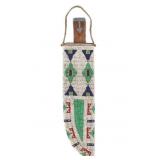 Sioux Beaded Sheath & Gambler Suit Inlaid Knife