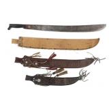 USN MKI Machete/Custom El Salvador Leather Sheaths