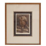 Ca. 1912 E.S. Curtis Shell Orn. Quinault on Vellum