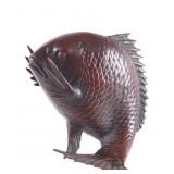 Japanese Okimono TOYO Cast Iron TAI Fish Art