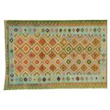 Hand-knotted Afghan Rug Maimana Kilim ca. 1930s