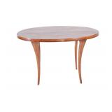 19th-century Italian Walnut Parquetry Oval Table