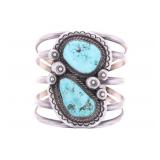 Old Pawn Navajo Sleeping Beauty Turquoise Cuff