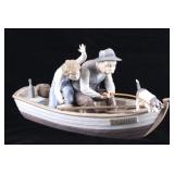 Lladro "Fishing With Gramps" Porcelain Sculpture