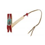 Early Crow Buffalo Bone Beaded Horse Riding Quirt