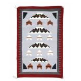 RARE Navajo Sky Blue Chinle Trading Post Rug c1960