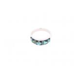 Navajo Albert Yazzie Sterling Turquoise Inlay Ring