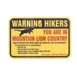 Mountain Lion Warning Sign from Canada