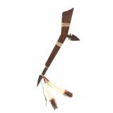 20th C. Plains Gunstock Club w/ Paint & Tacking