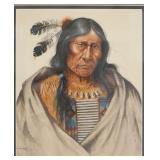 Charles Frizzell (b. 1944) Native Chief Watercolor