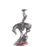 Buck McCain (b. 1943) Bronze Warrior Sculpture