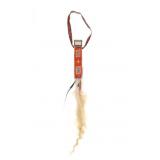 Lakota Sioux Quilled Hair Roach Ornament w/ Mirror