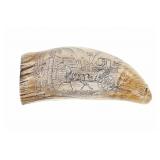 Waring & Co. Scrimshaw Sperm Whale Tooth Casting