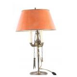 Antique French Empire Three Arm Bouillotte Lamp